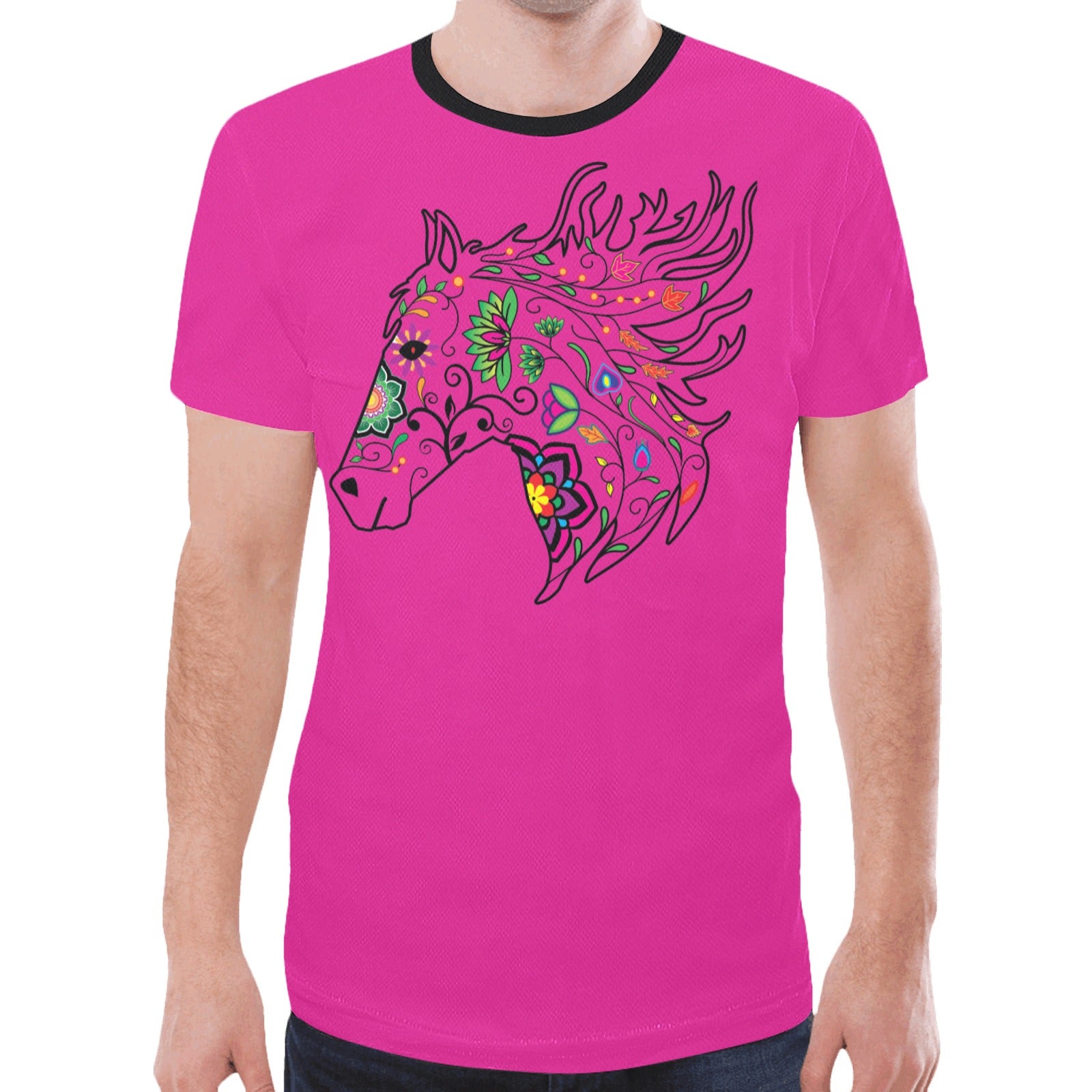 Horse Spirit Guide (Pink) T-shirt for Men