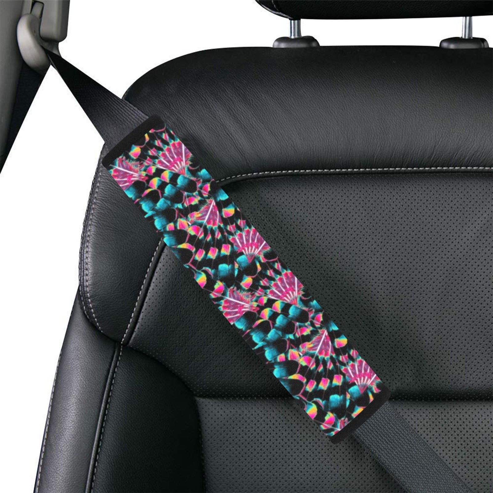 Hawk Feathers Heat Map Car Seat Belt Cover 7''x12.6'' (Pack of 2)