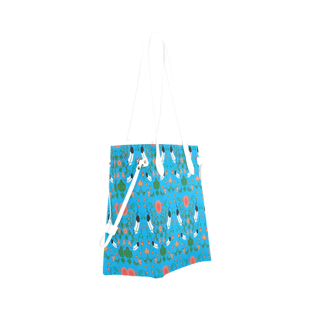 New Growth Bright Sky Clover Canvas Tote Bag