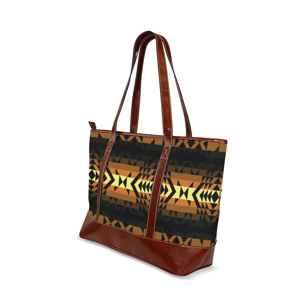 Black Rose Spring Canyon Tan Tote Handbag