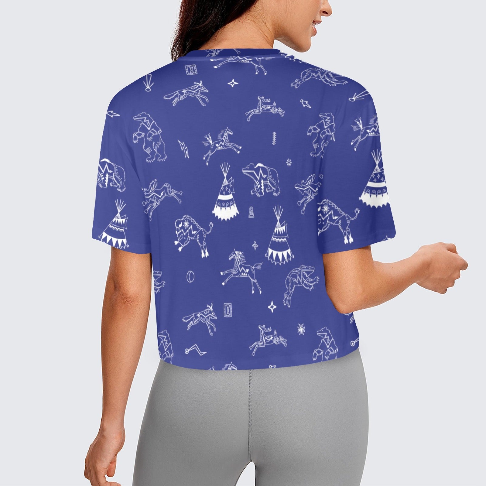 Ledger Dables Blue Women's Cropped T-shirt