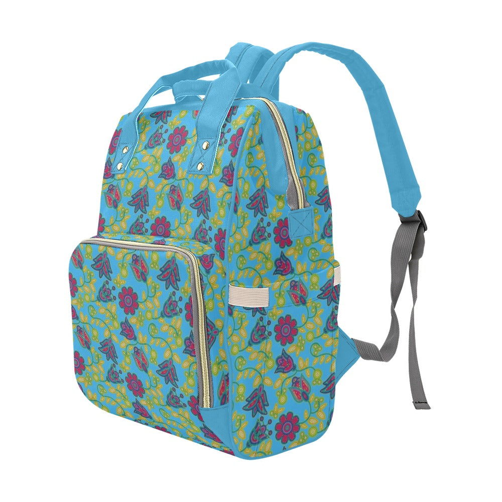 Beaded Nouveau Lime Multi-Function Diaper Backpack/Diaper Bag