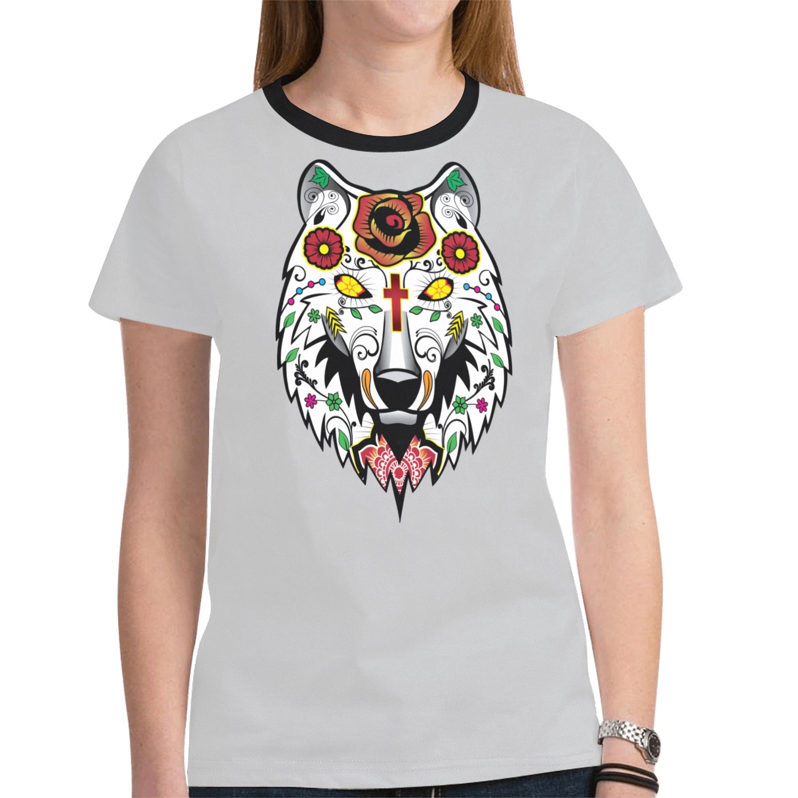 Wolf Spirit Guide (Gray) T-shirt for Women