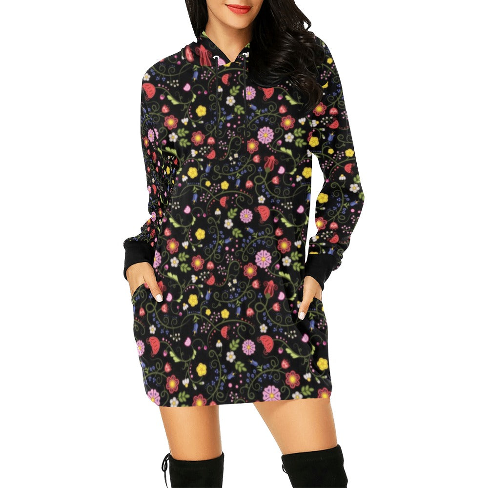 Nipin Blossom Midnight Hoodie Dress