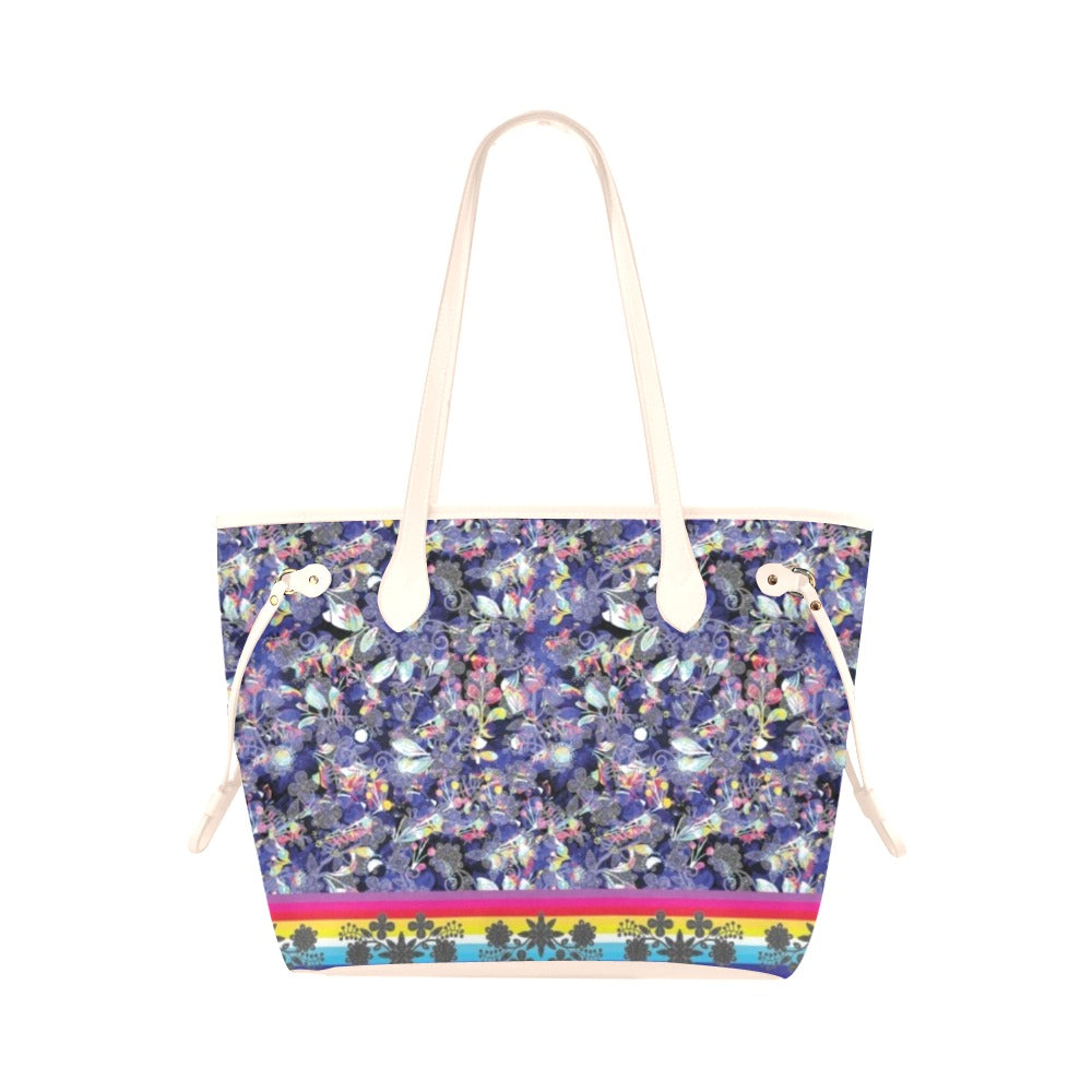 Culture in Nature Blue Clover Canvas Tote Bag