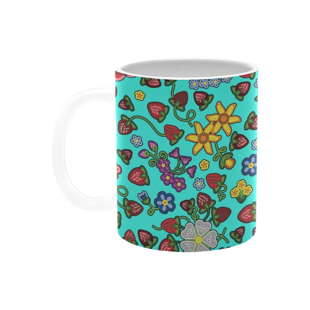 Berry Pop Turquoise White Mug(11OZ)