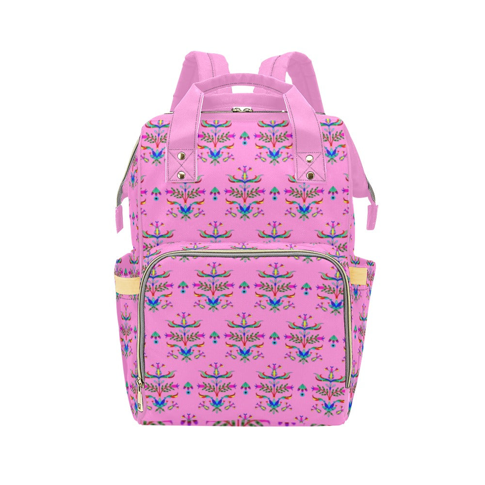 Dakota Damask Cheyenne Pink Multi-Function Diaper Backpack/Diaper Bag