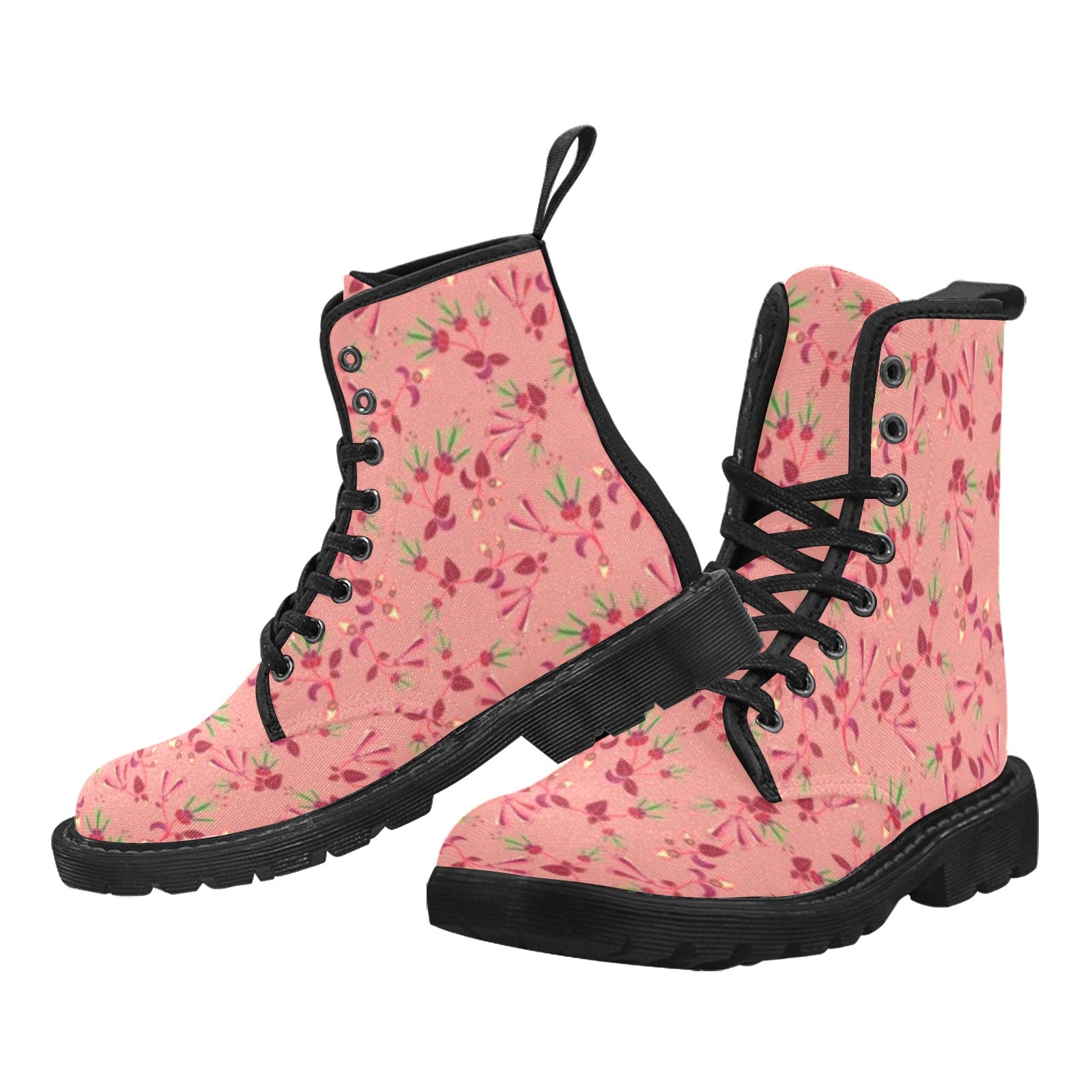Swift Floral Peach Rouge Remix Boots for Men (Black)