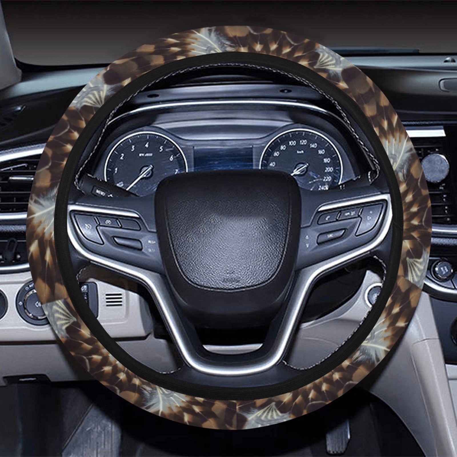 Hawk Feathers Steering Wheel Cover with Elastic Edge