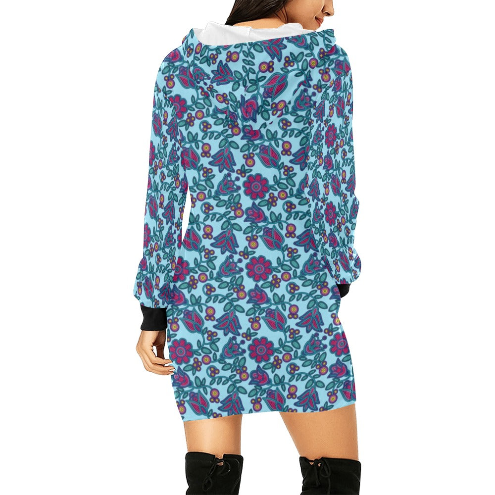 Beaded Nouveau Marine Hoodie Dress