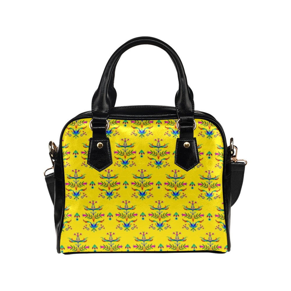 Dakota Damask Yellow Shoulder Handbag