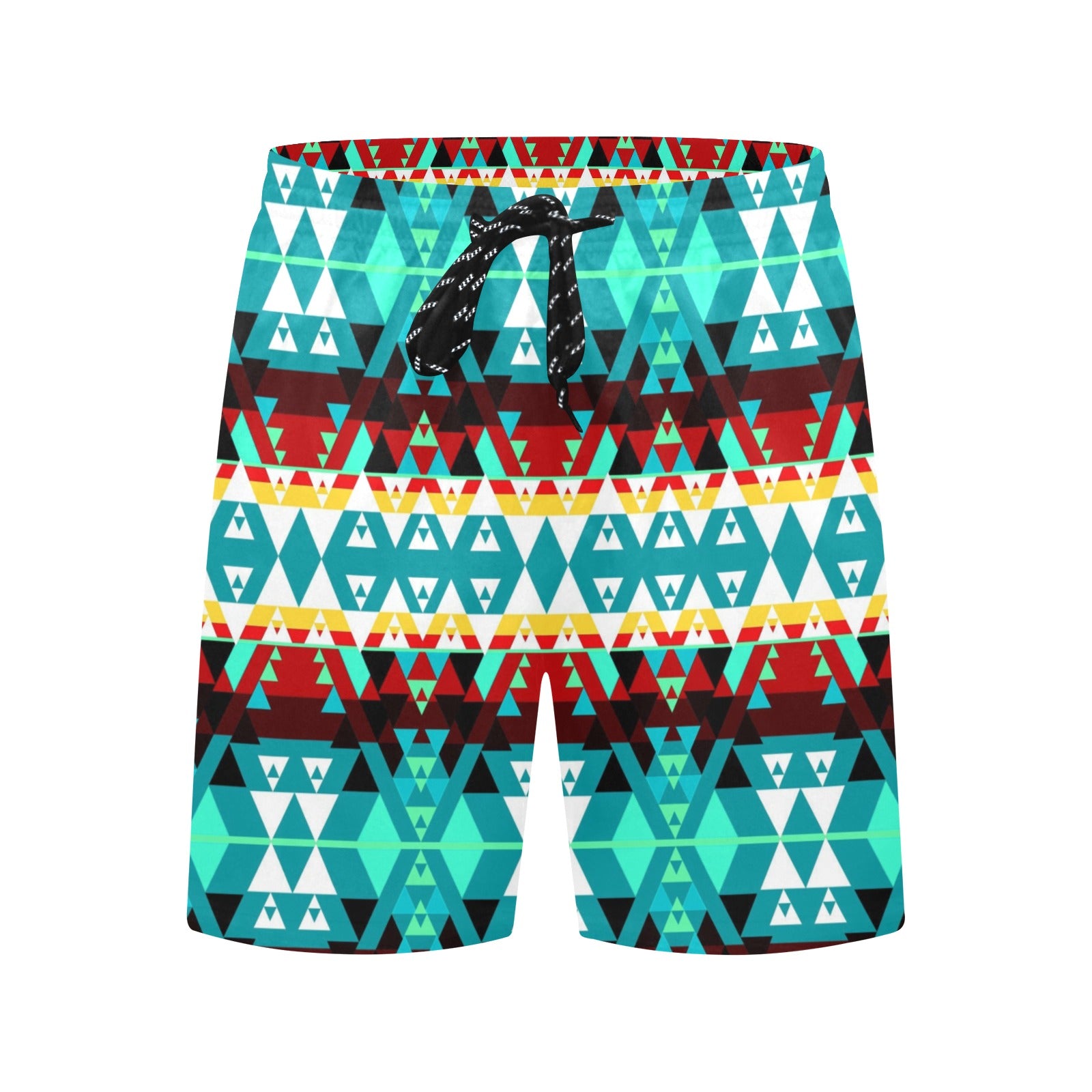 Writing on Stone Wheel Men's Mid-Length Beach Shorts