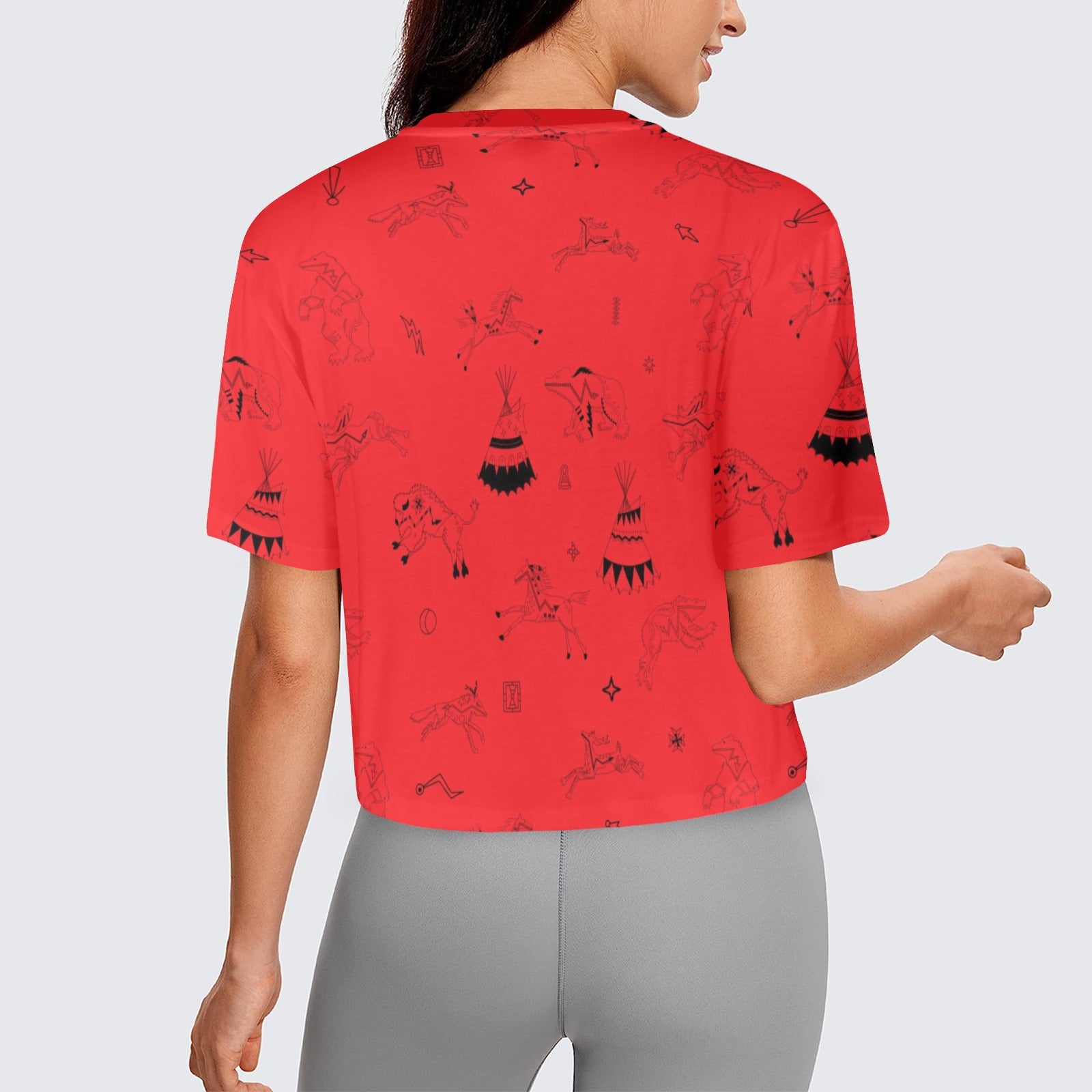 Ledger Dables Red Women's Cropped T-shirt