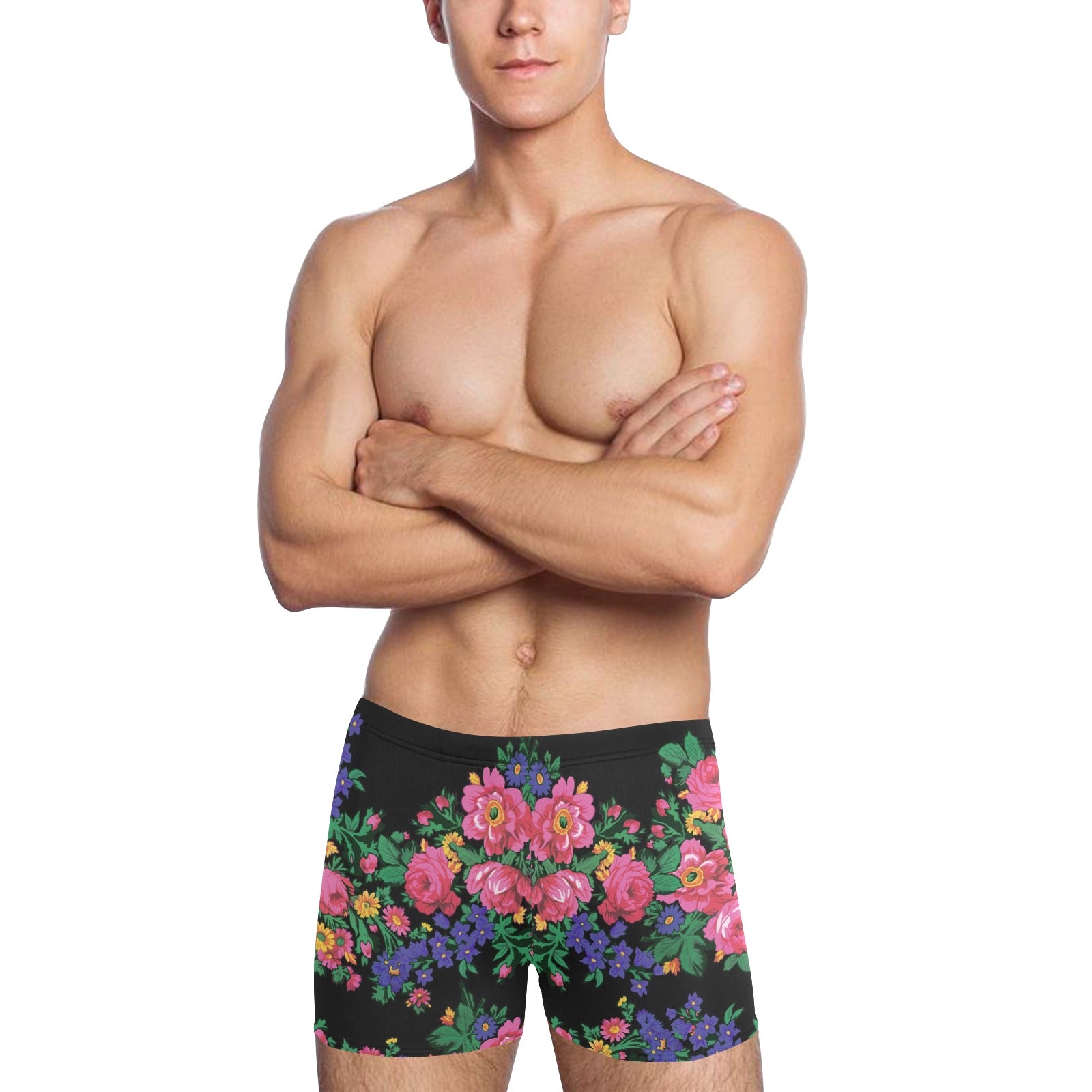 Kokum's Revenge Black Men's Swimming Trunks