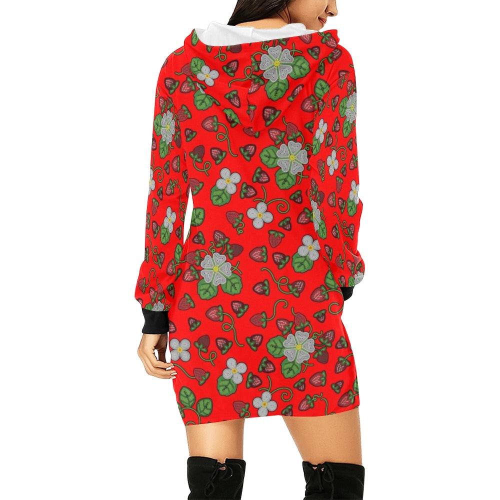 Strawberry Dreams Fire Hoodie Dress