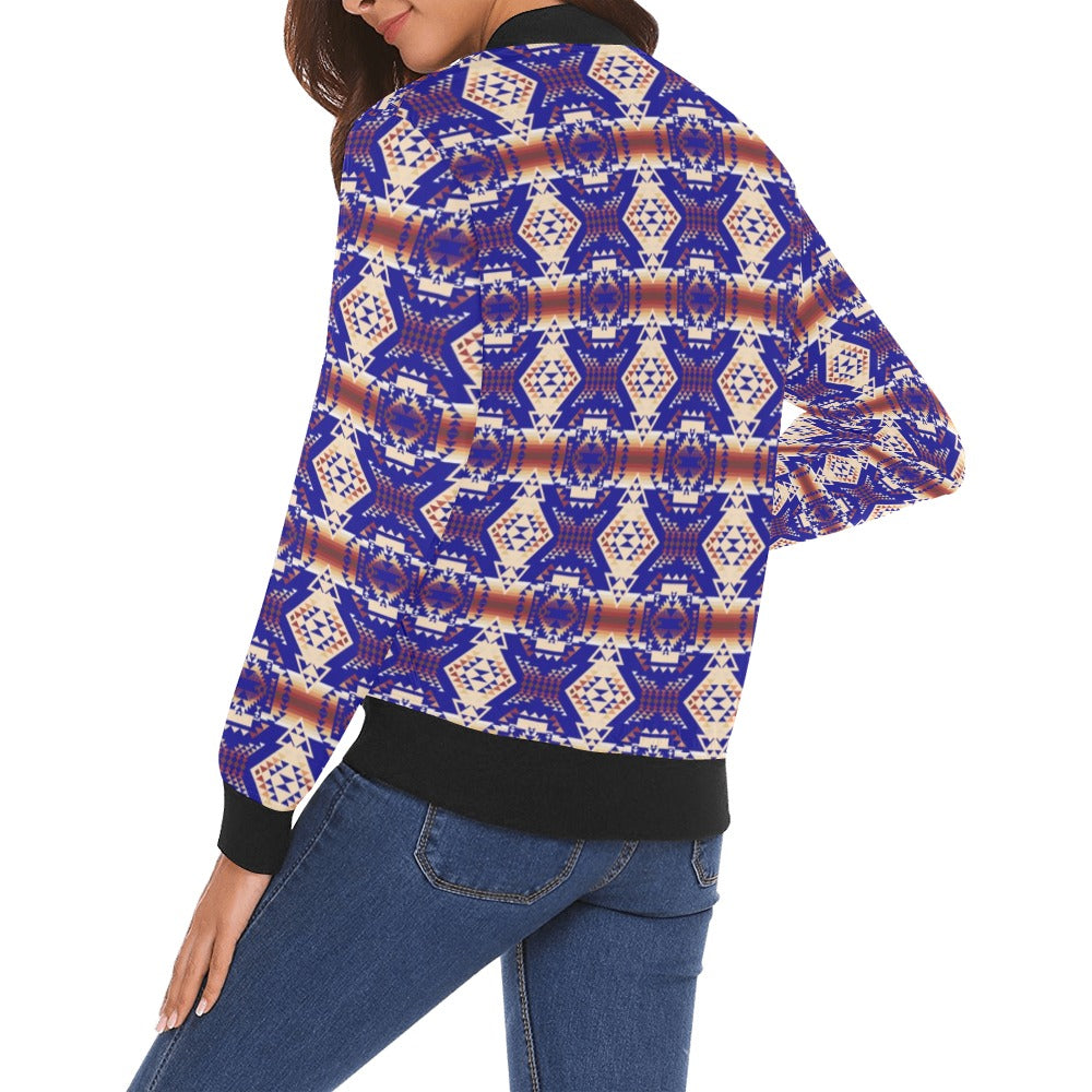 Gathering Earth Lake All Over Print Bomber Jacket for Women