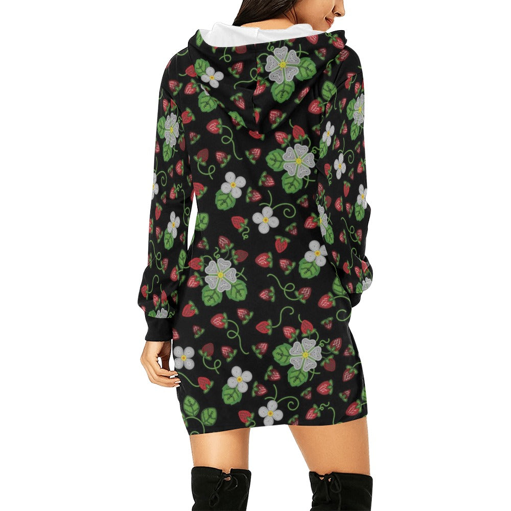 Strawberry Dreams Midnight Hoodie Dress