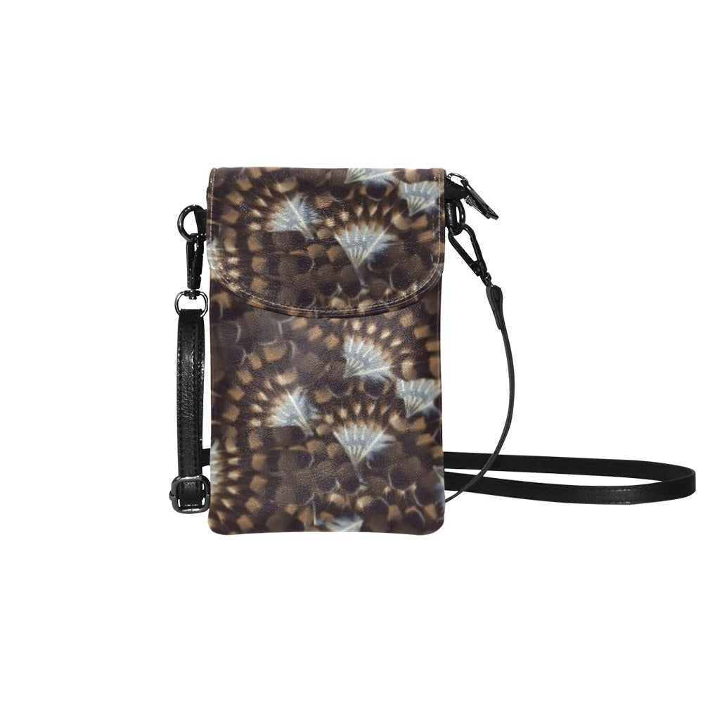Hawk Feathers Small Cell Phone Purse