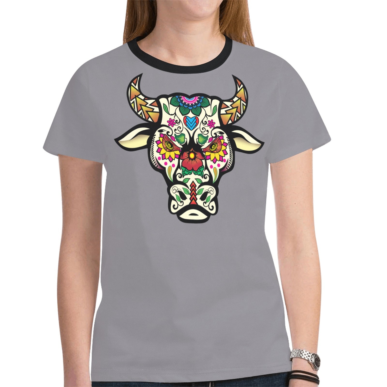 Bull Spirit Guide (Dark Gray) T-shirt for Women