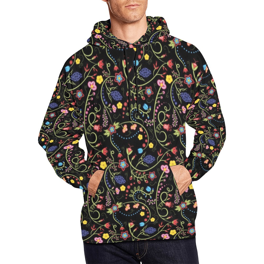 Fresh Fleur Midnight Hoodie for Men (USA Size)