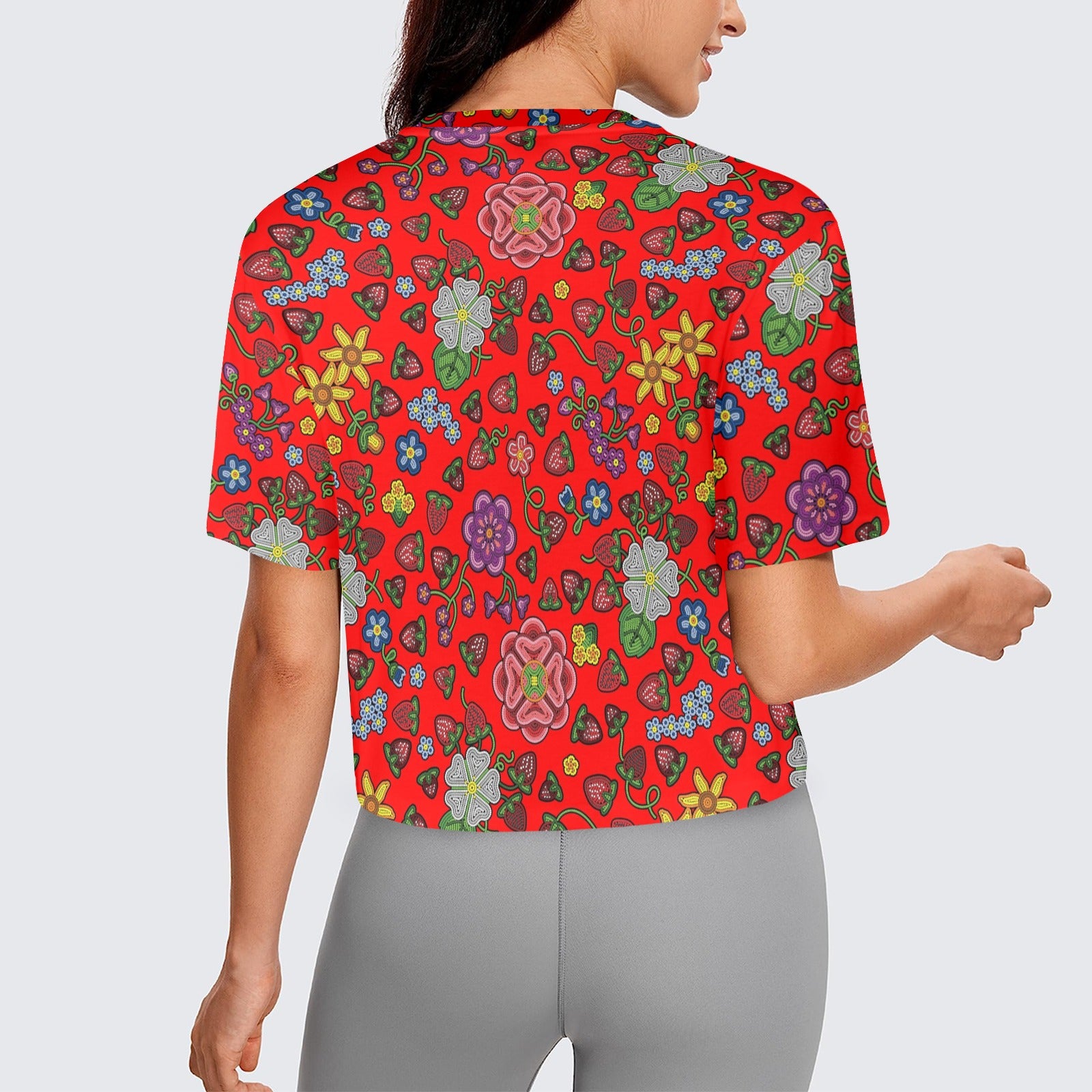 Berry Pop Fire Women's Cropped T-shirt