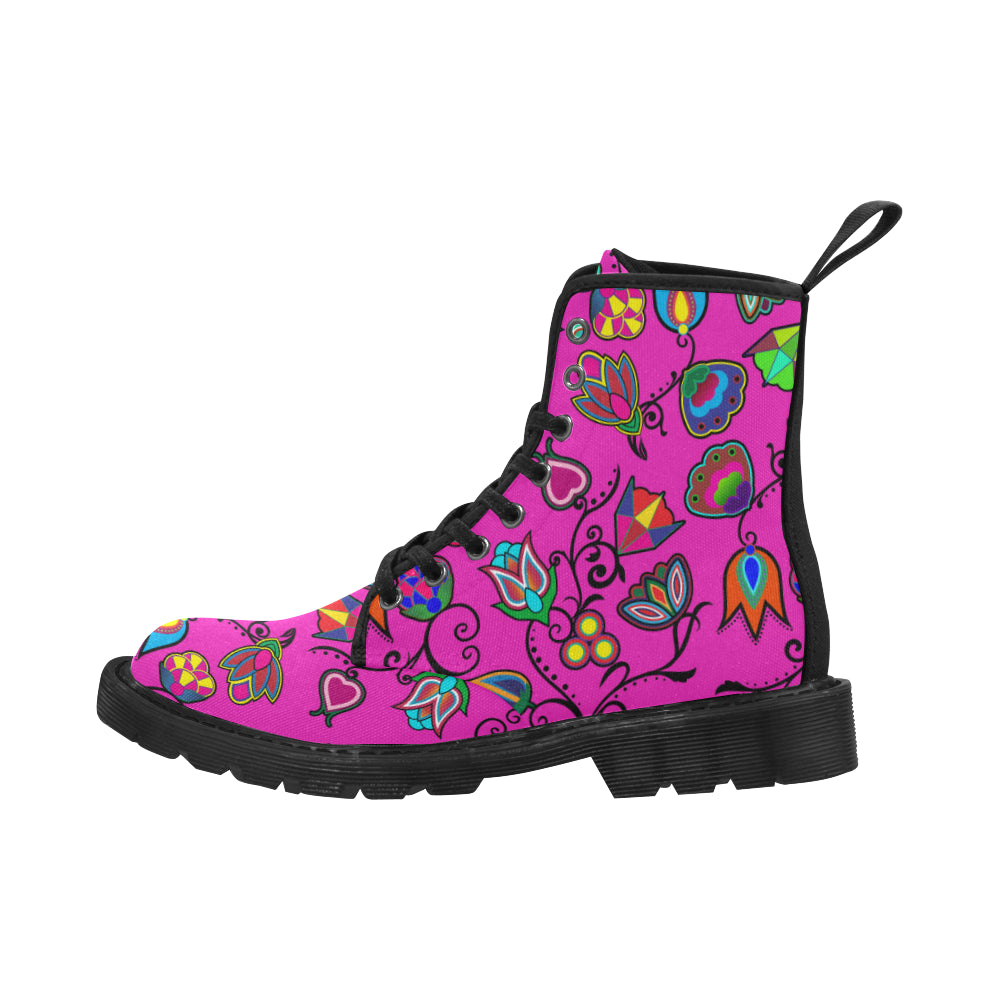 Indigenous Paisley Boots for Women (Black)