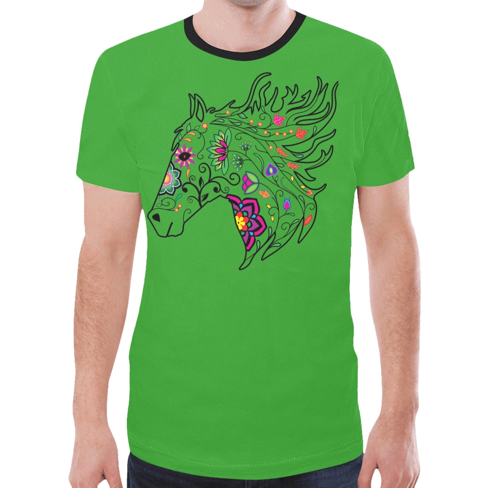 Horse Spirit Guide (Green) T-shirt for Men
