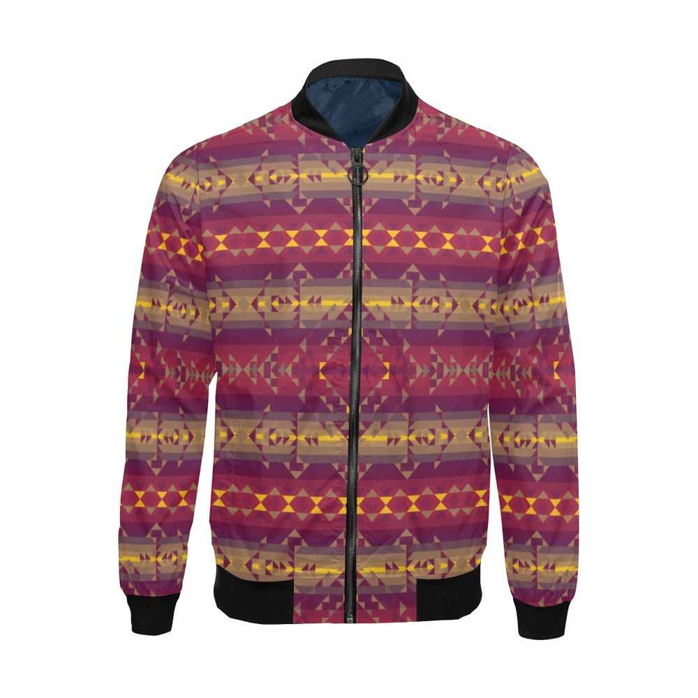 Gold Wool Bomber Jacket for Men