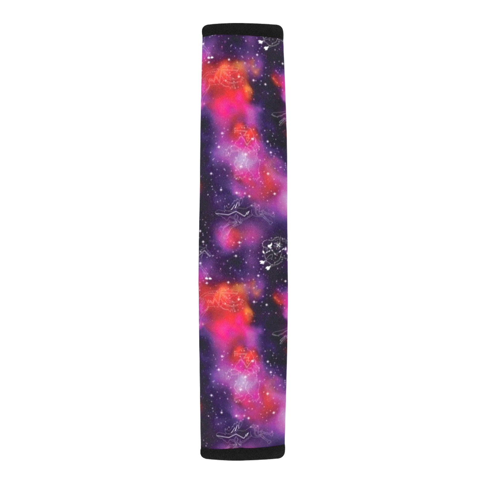 Animal Ancestors 9 Cosmic Swirl Purple and Red Car Seat Belt Cover 7''x12.6'' (Pack of 2)