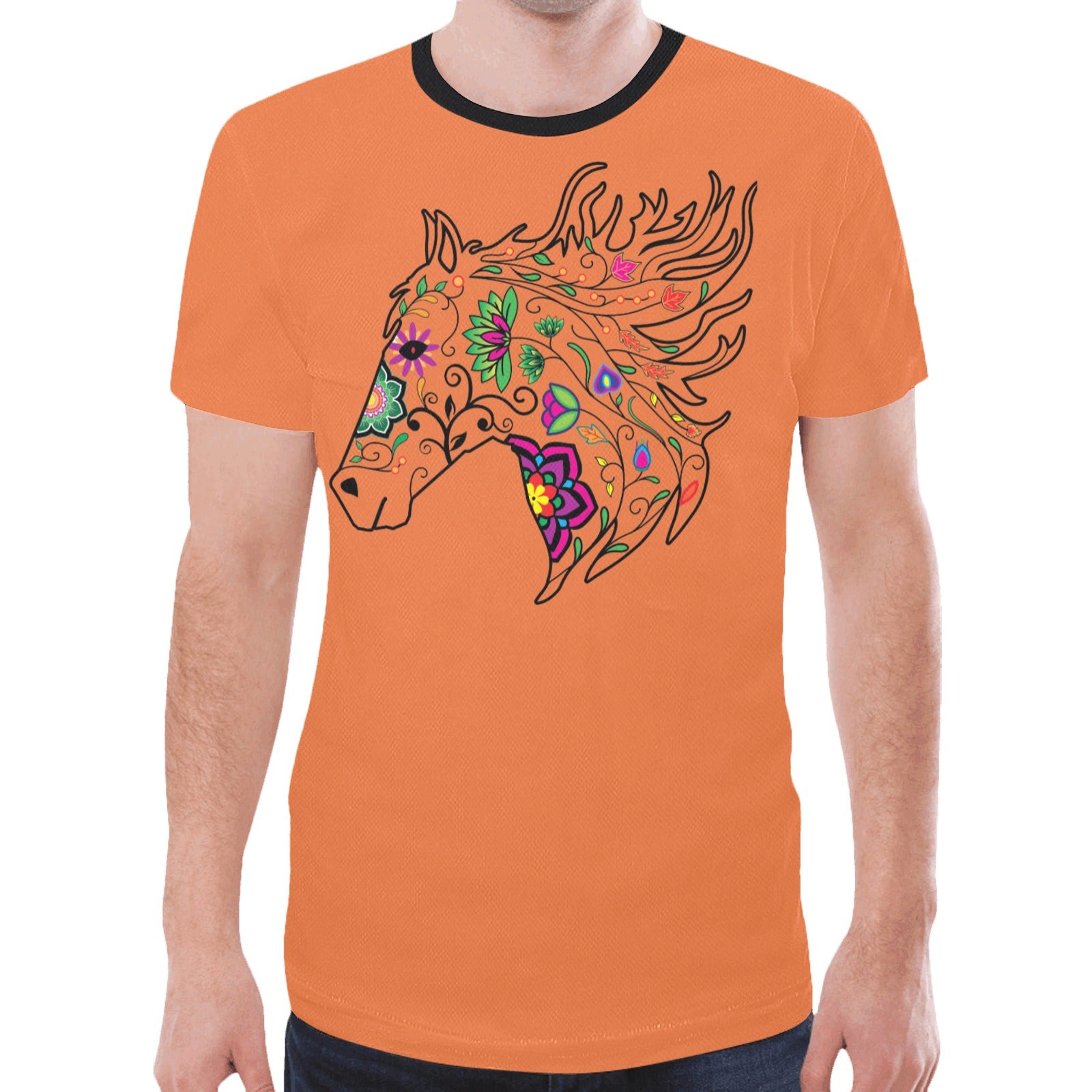 Horse Spirit Guide (Orange) T-shirt for Men