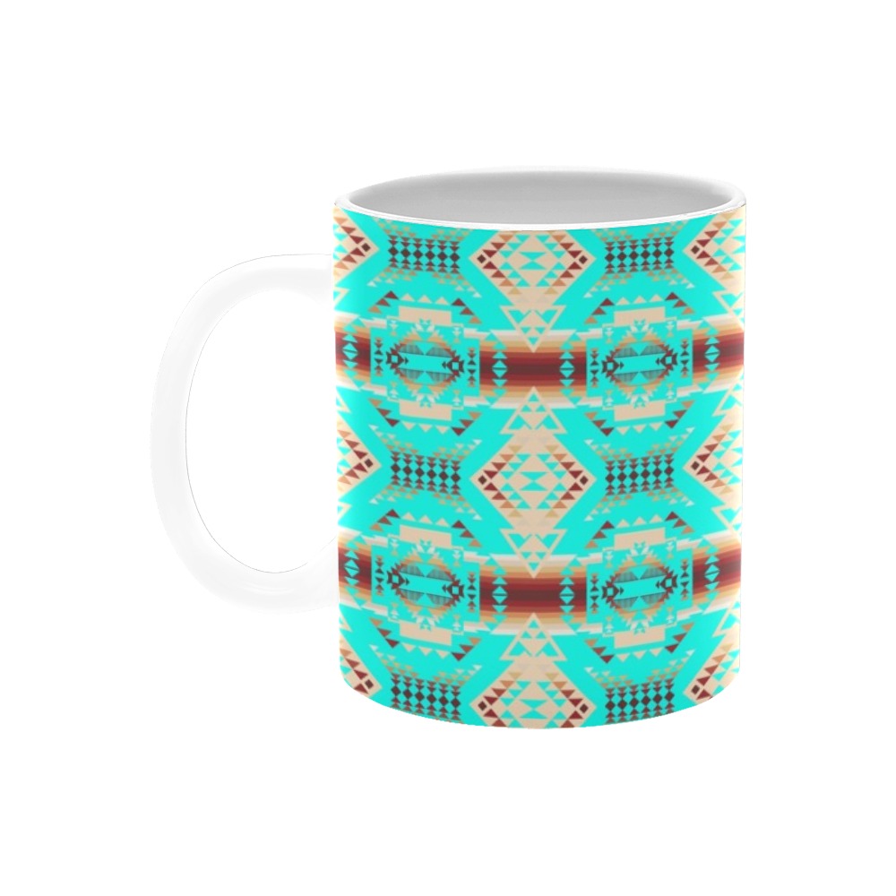 Gathering Earth Turquoise White Mug(11OZ)