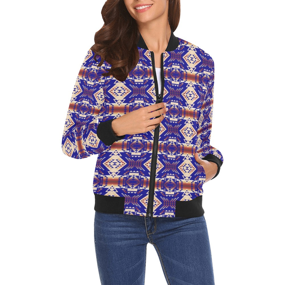 Gathering Earth Lake All Over Print Bomber Jacket for Women