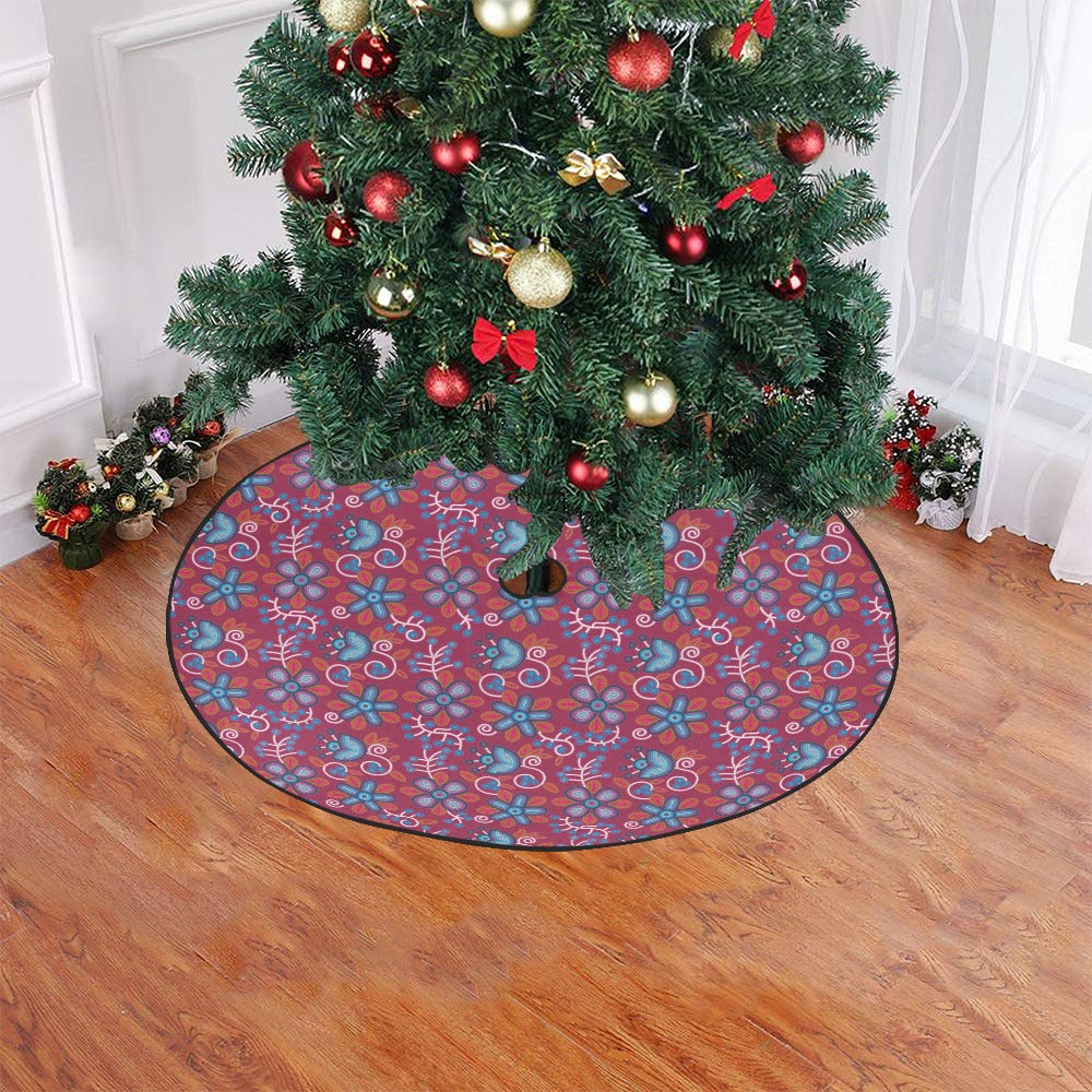 Cardinal Garden Christmas Tree Skirt 47" x 47"