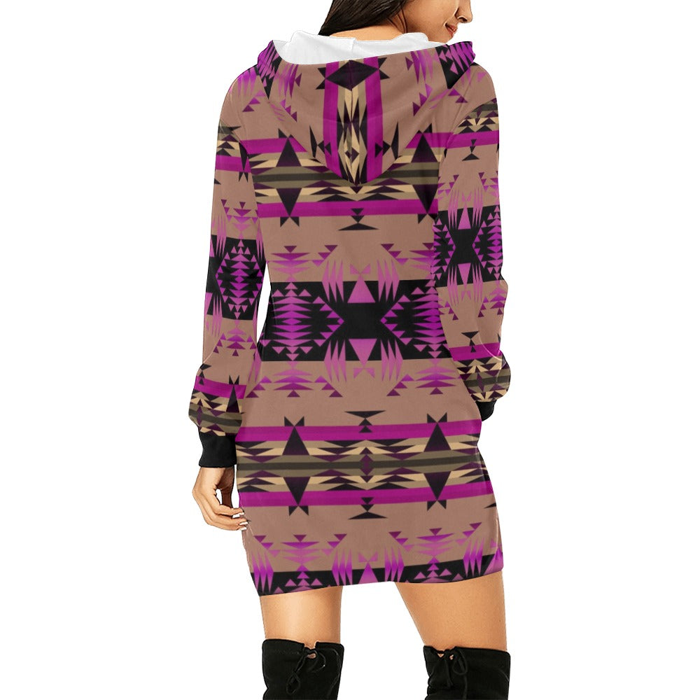 Between the Mountains Berry Hoodie Dress