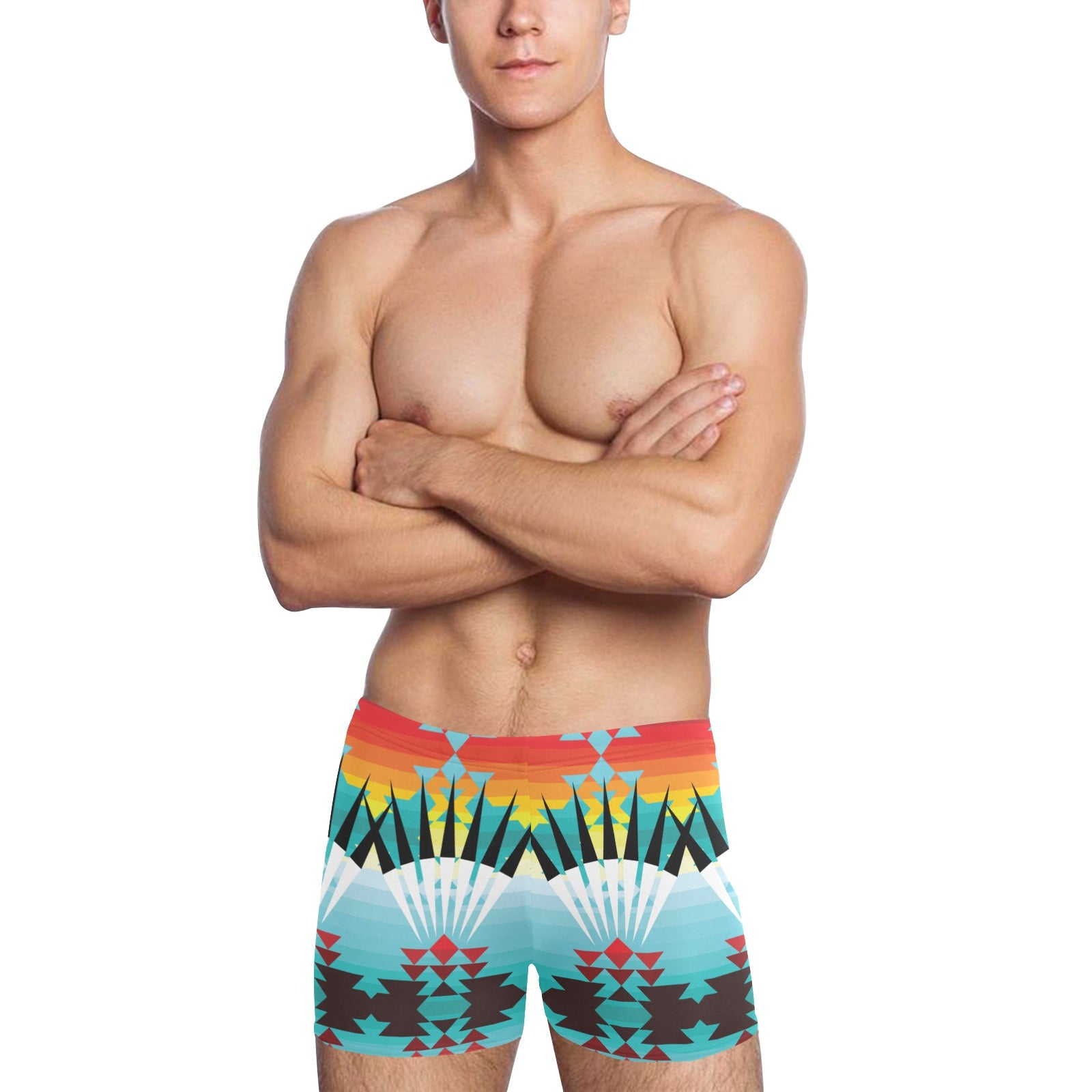 ribbonwork bustle Men's Swimming Trunks