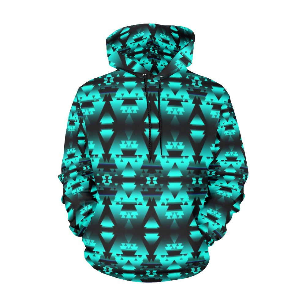 Dark Teal Winter Camp Hoodie for Men (USA Size)