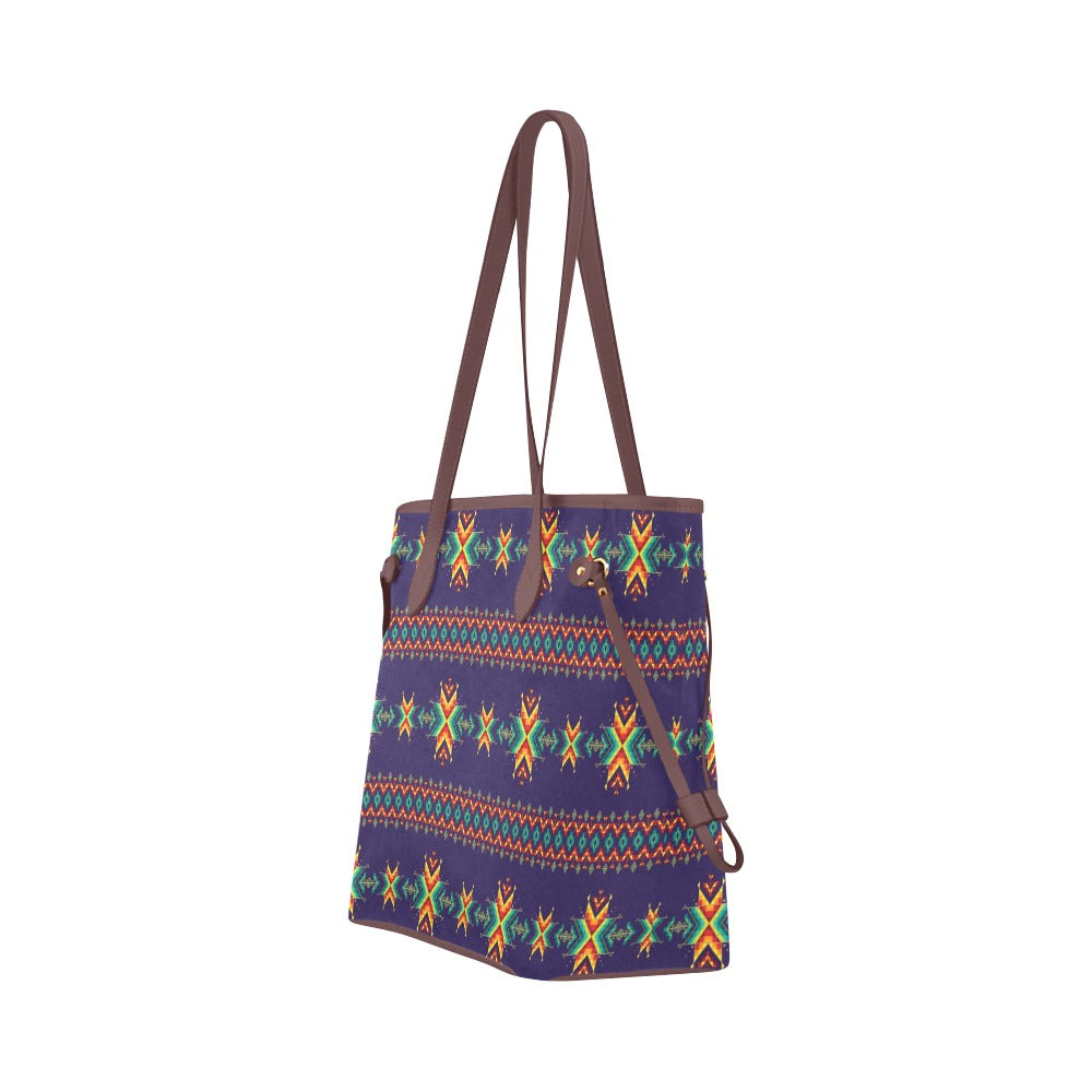 Dreams of Ancestors Indigo Clover Canvas Tote Bag