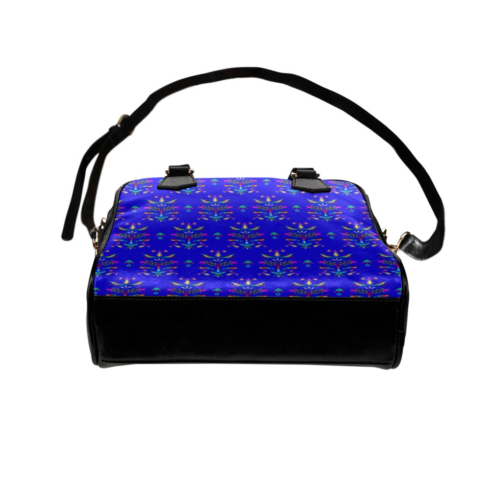 Dakota Damask Blue Shoulder Handbag