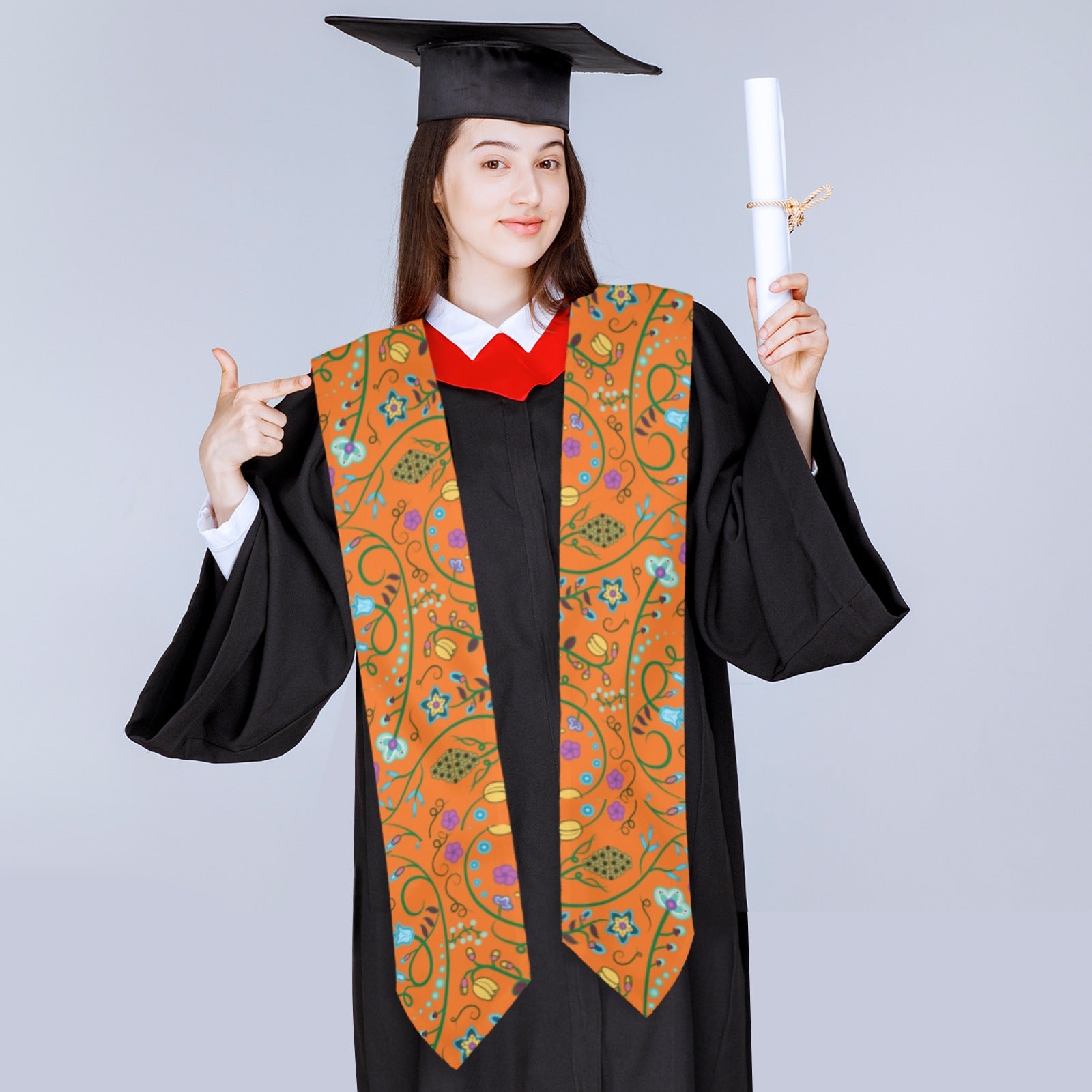 Fresh Fleur Carrot Graduation Stole