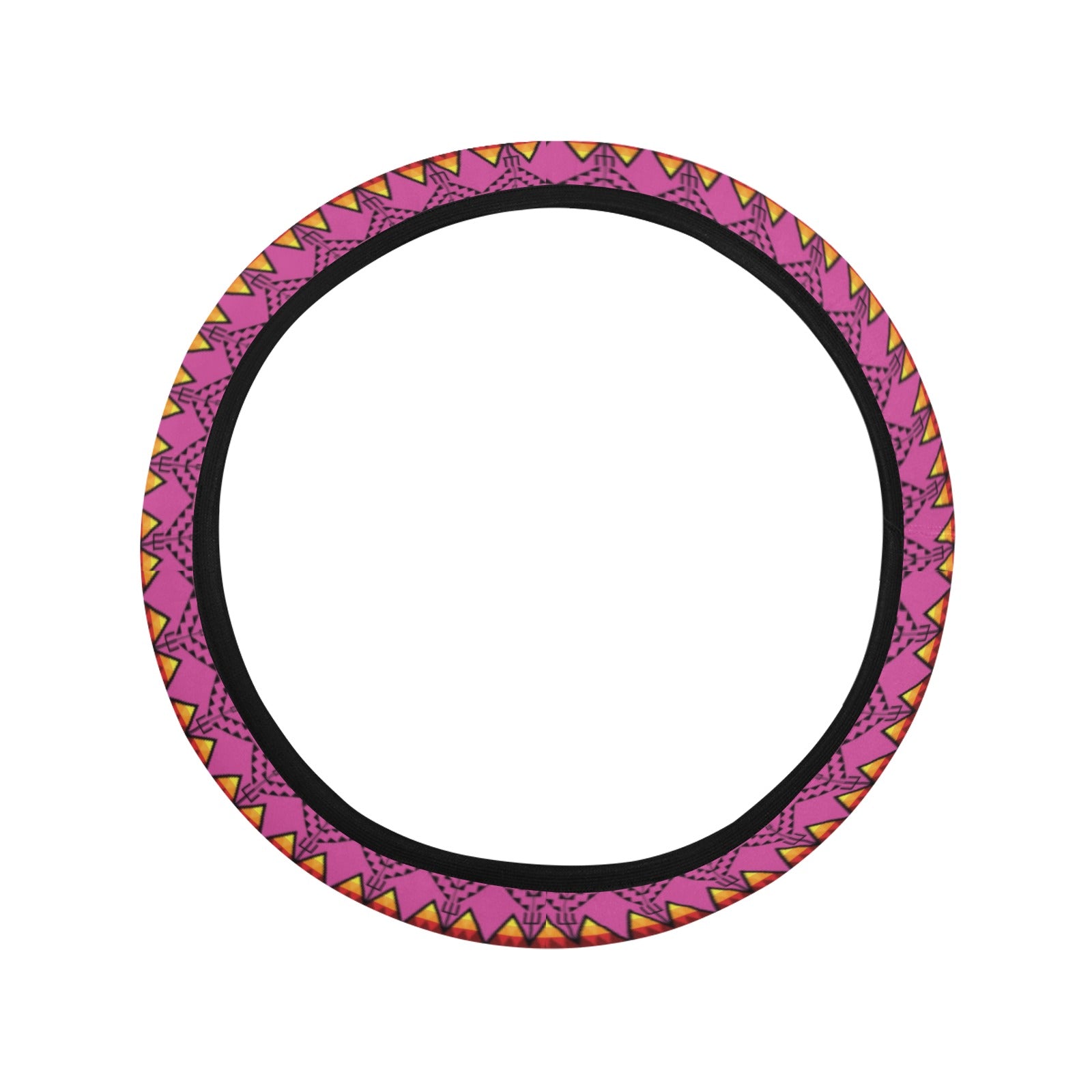 Sacred Trust Pink Steering Wheel Cover with Elastic Edge