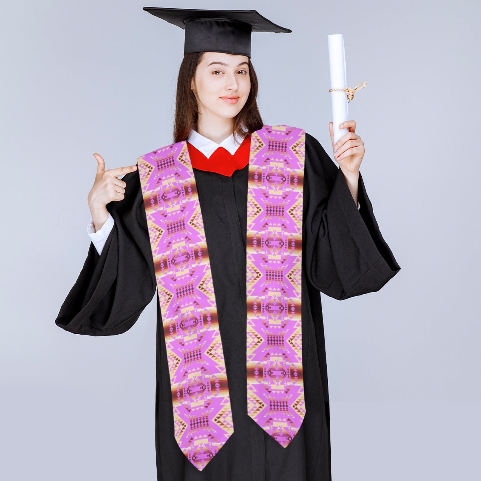 Gathering Earth Lilac Graduation Stole