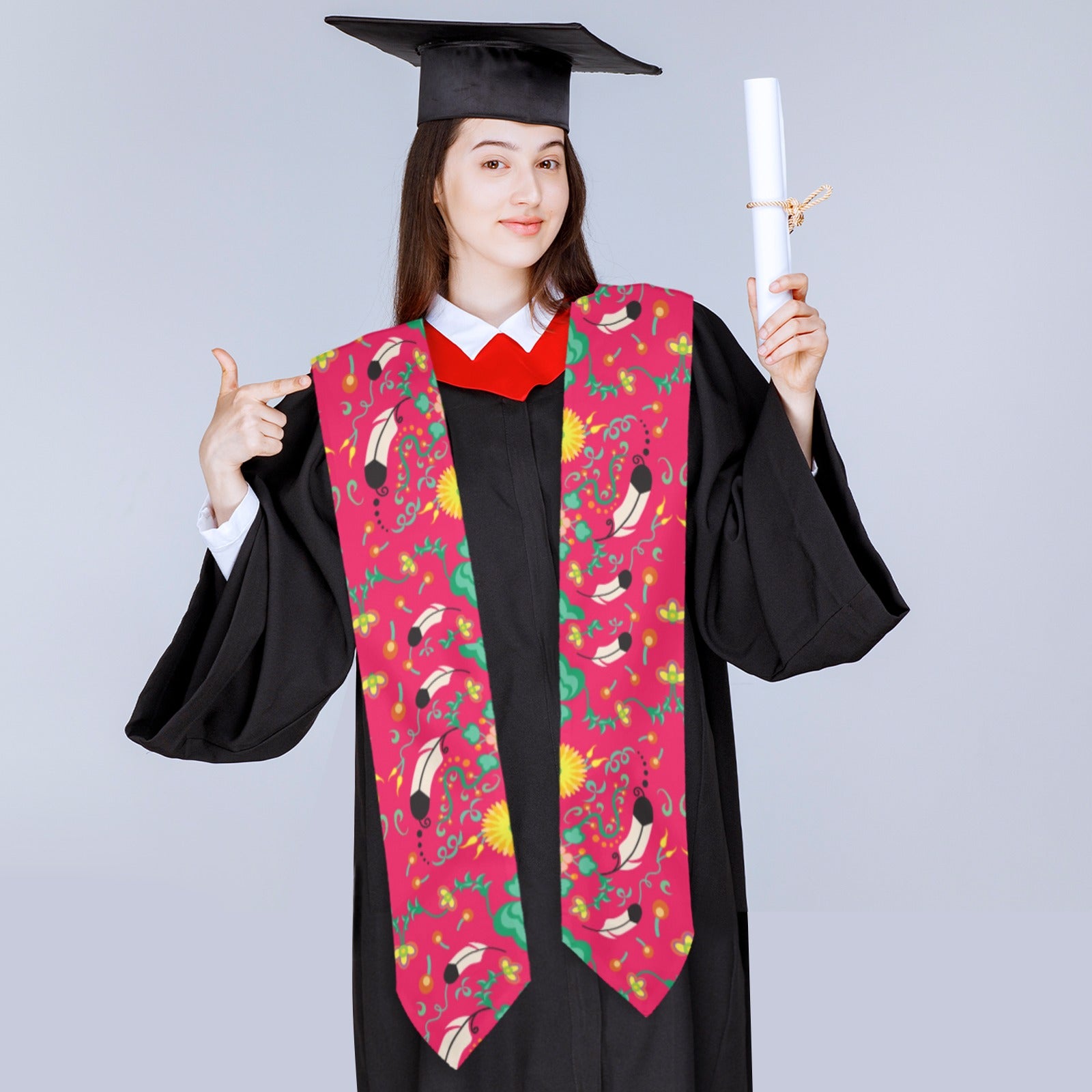 New Growth Pink Graduation Stole