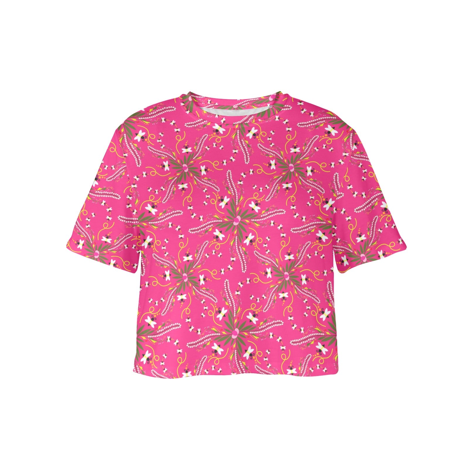 Willow Bee Bubblegum Women's Cropped T-shirt