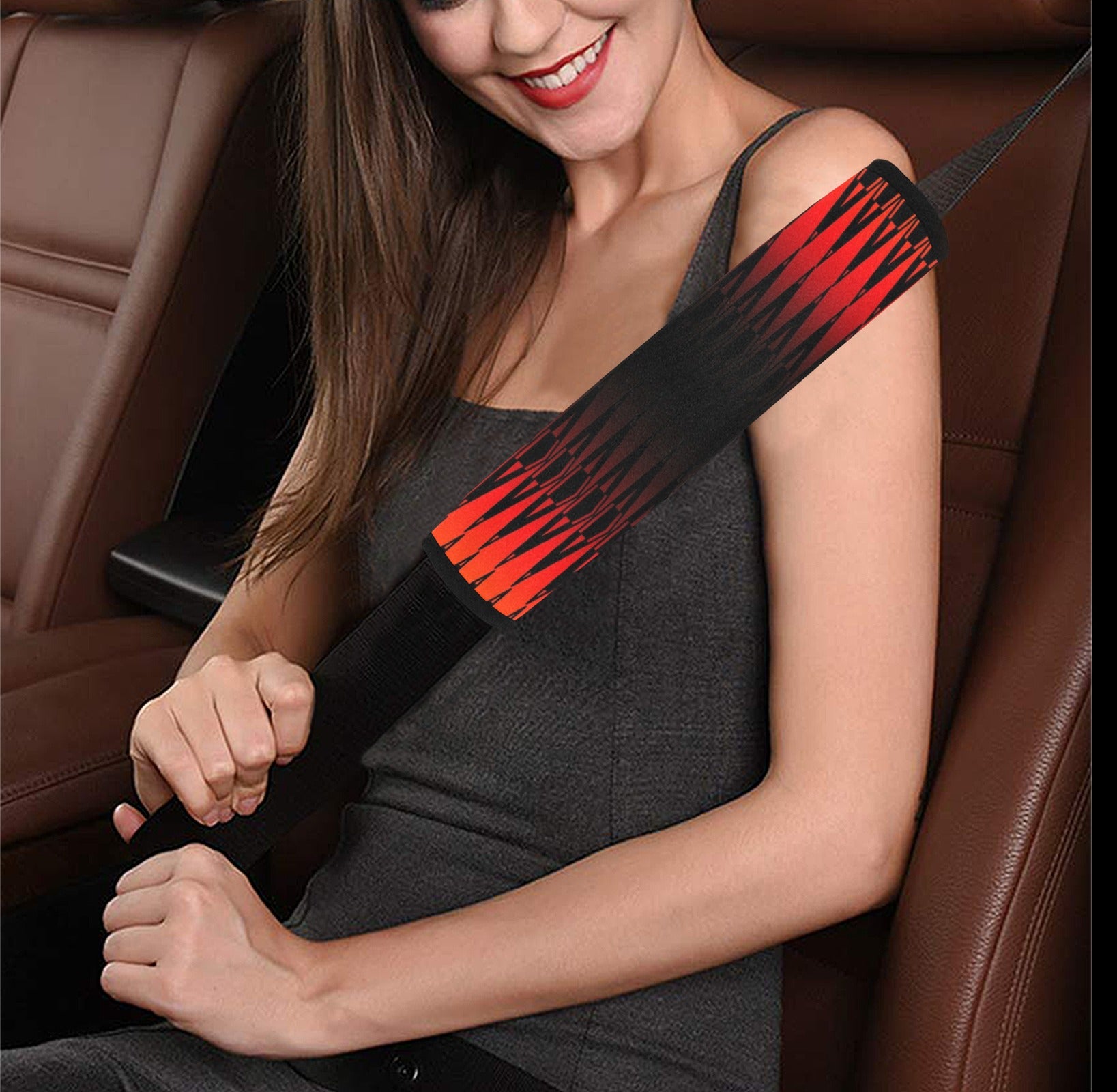 Fire Rattler Horizon Car Seat Belt Cover 7''x12.6'' (Pack of 2)