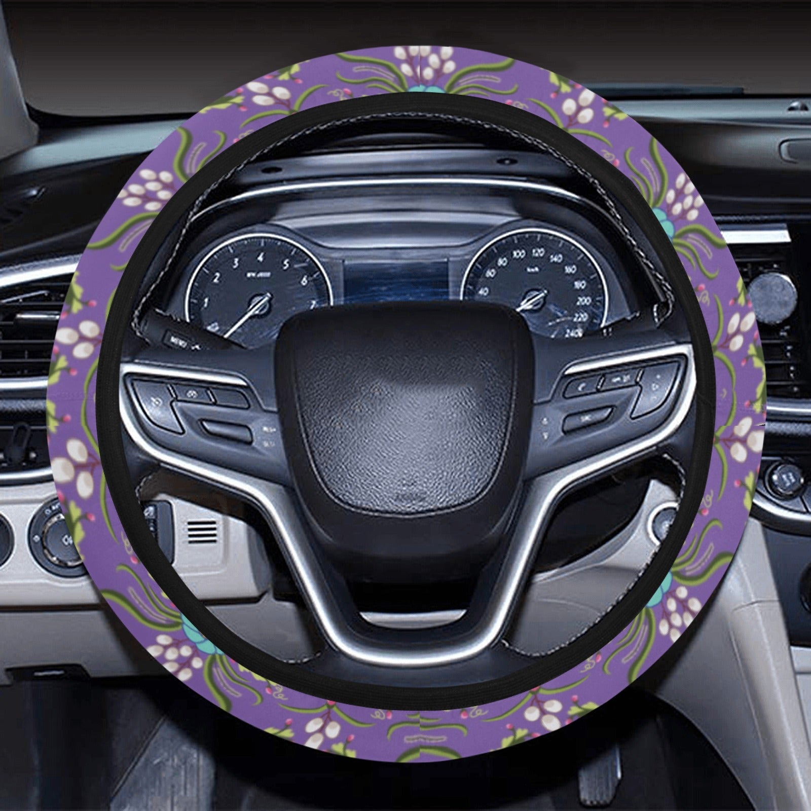 First Bloom Royal Steering Wheel Cover with Elastic Edge
