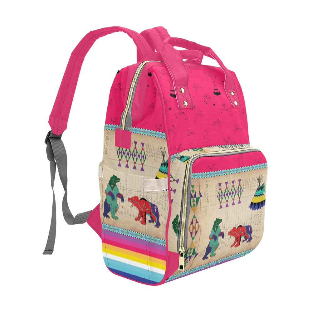 Bear Ledger Berry Multi-Function Diaper Backpack/Diaper Bag