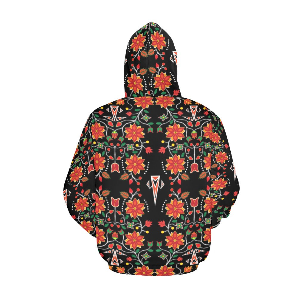 Floral Beadwork Six Bands Hoodie for Men (USA Size)