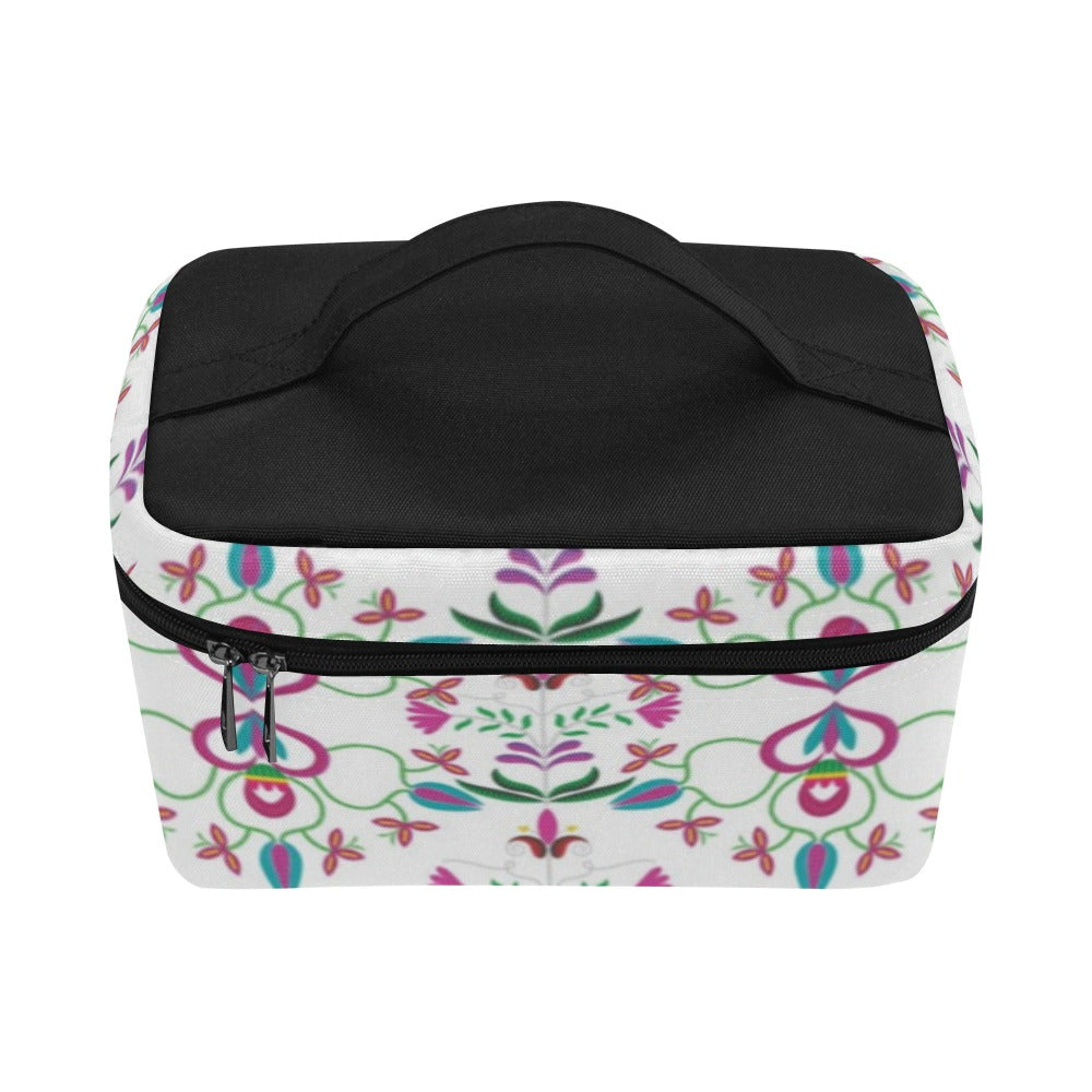 Quilled Divine White Cosmetic Bag/Large