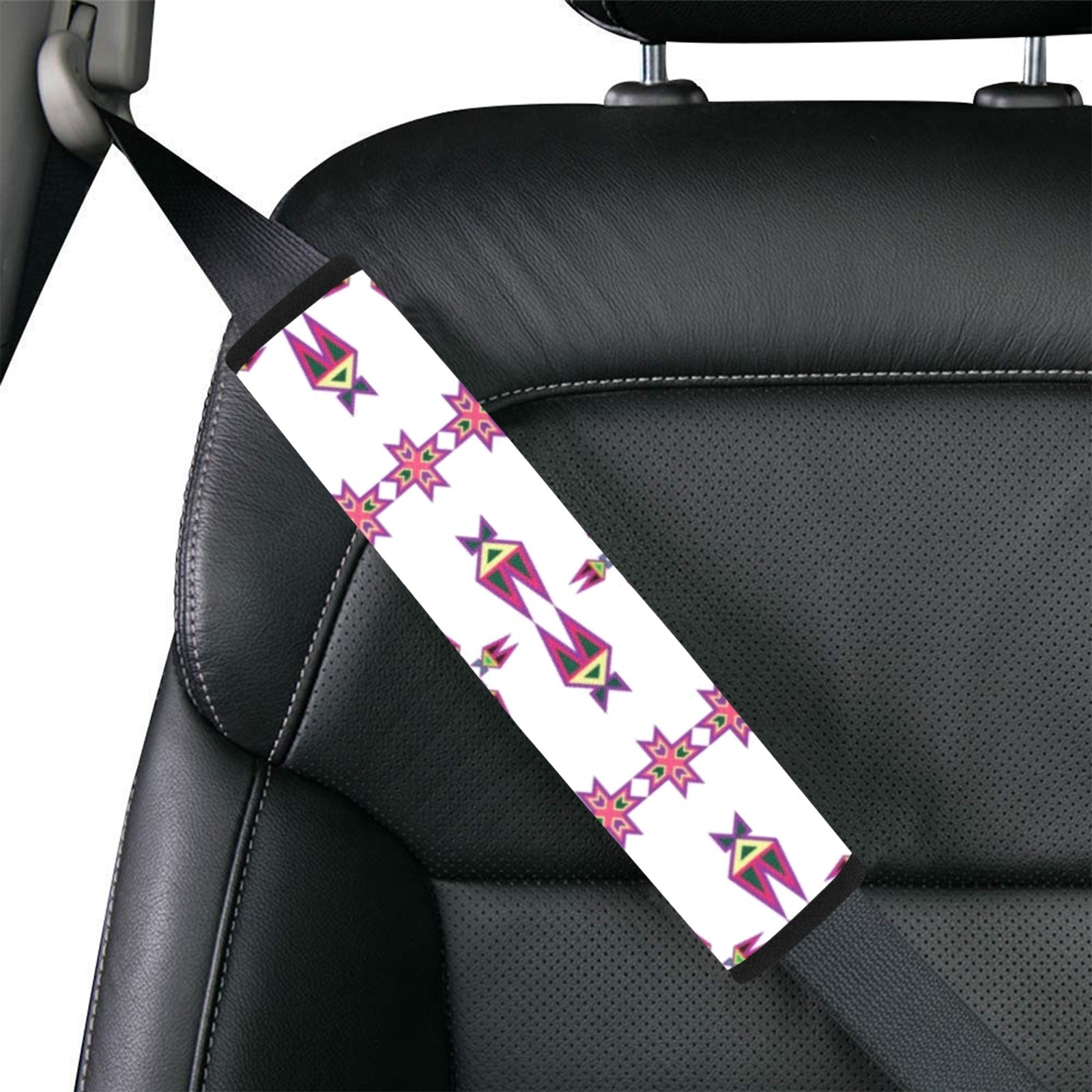 Four Directions Lodge Flurry Car Seat Belt Cover 7''x12.6'' (Pack of 2)