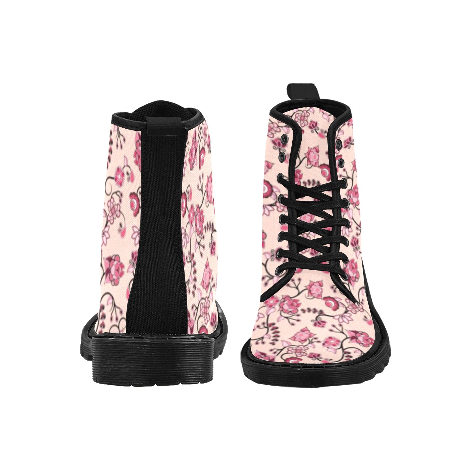 Floral Amour Boots for Women (Black)
